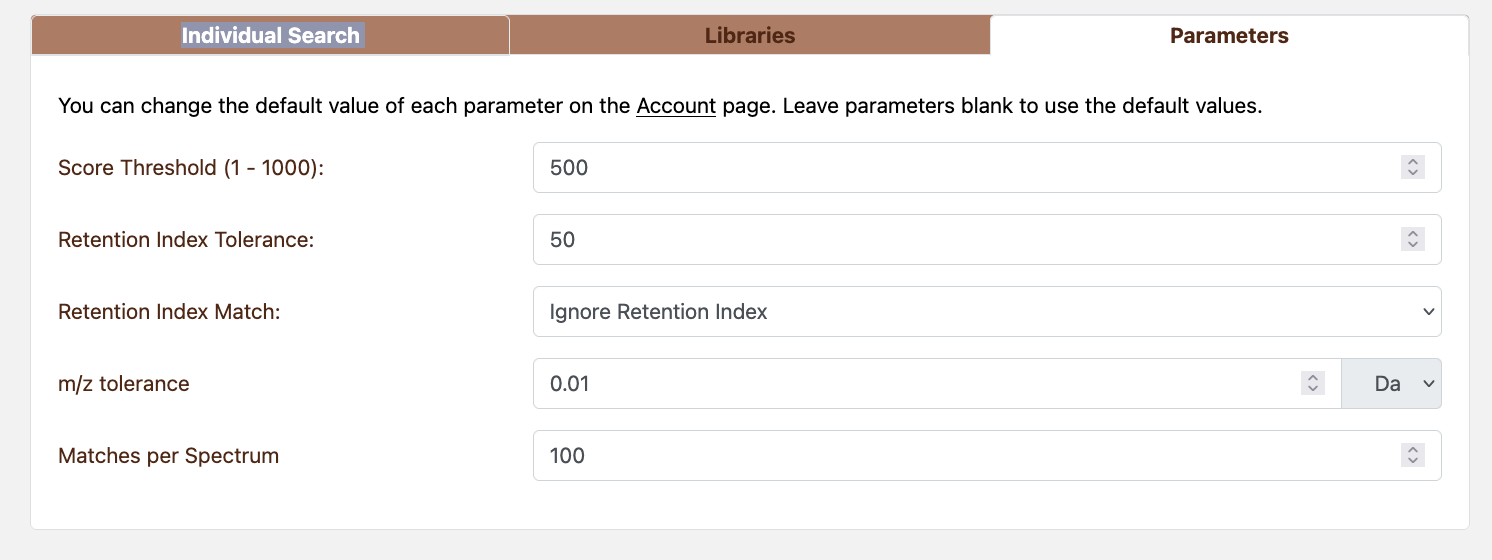 search-parameters